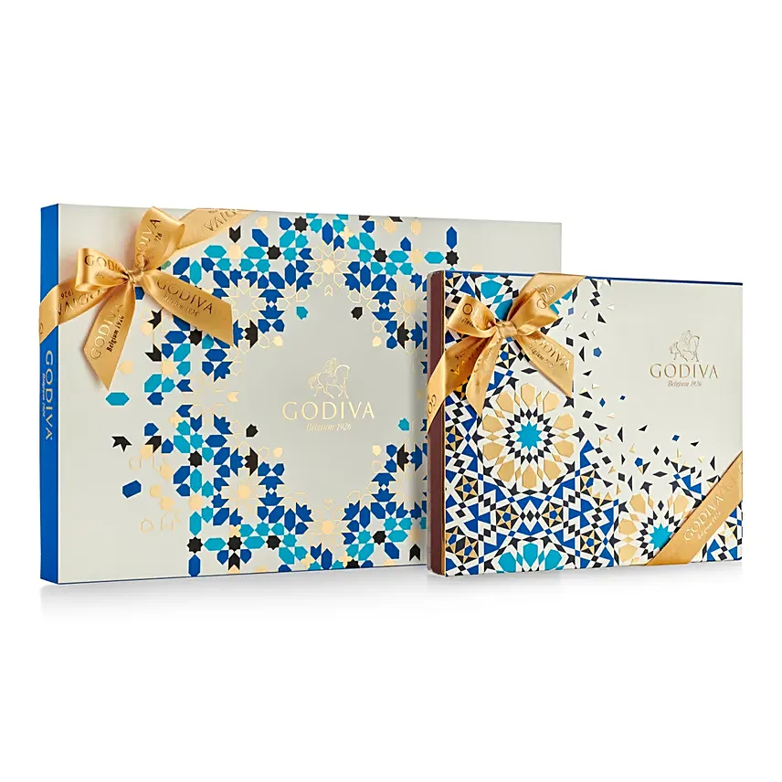 شوكولاتة جوديفا - مجموعة رمضان والعيد 2 بوكس مشكل: توصيل هدايا العيد في الشارقة