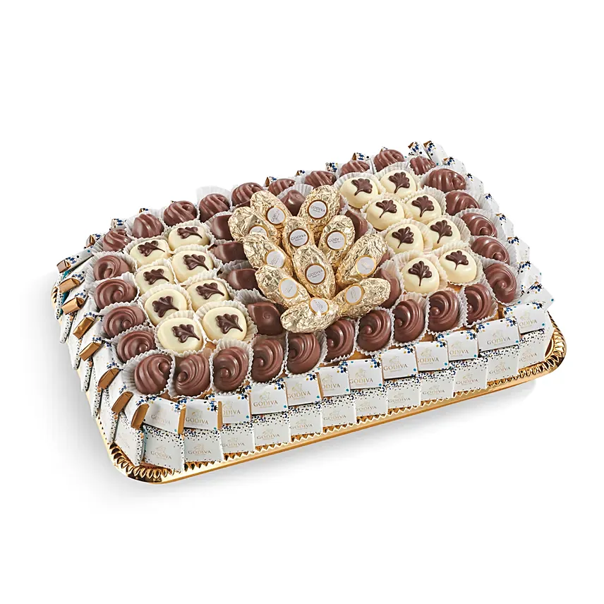 Assorted Chocolate Small Tray Collection By Godiva: 