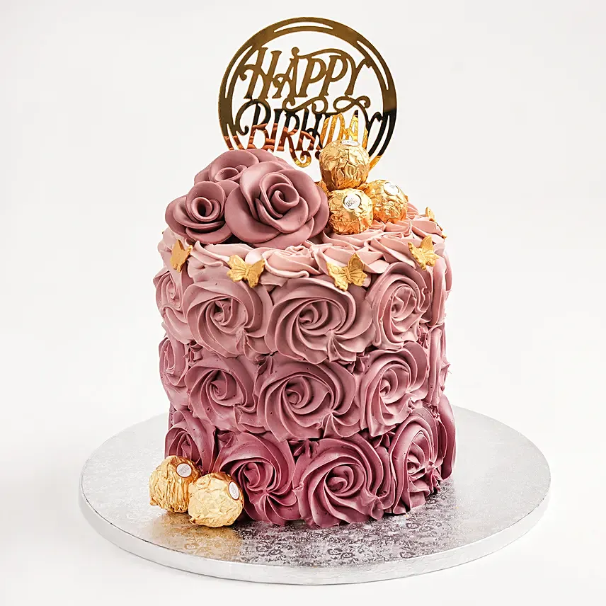 Rosy Birthday Cake: Vanilla Cakes