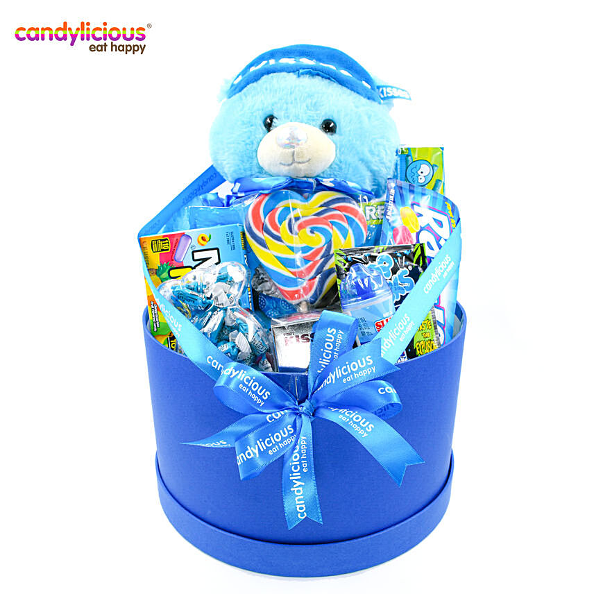 Candylicious Gift Box Regular Hamper With Kisses Bear: 