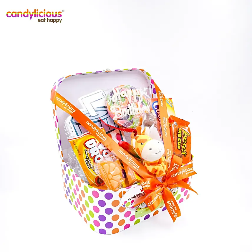 Candylicious Polka Dots Happy Birthday Suitcase Hamper: كانديليشوس