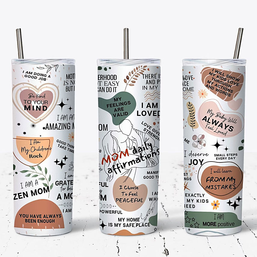 Mom Affirmations Tumbler: Personalised Gifts to Ajman