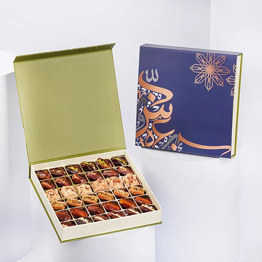 Filled Dates and Baklava Large Box: Sweets 