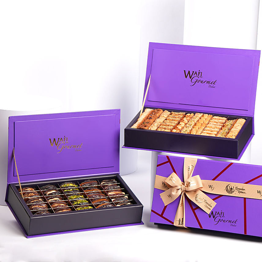 Baklawa and Stuffed Dates Gift Set By Wafi: Wafi Gourmet Sweets 