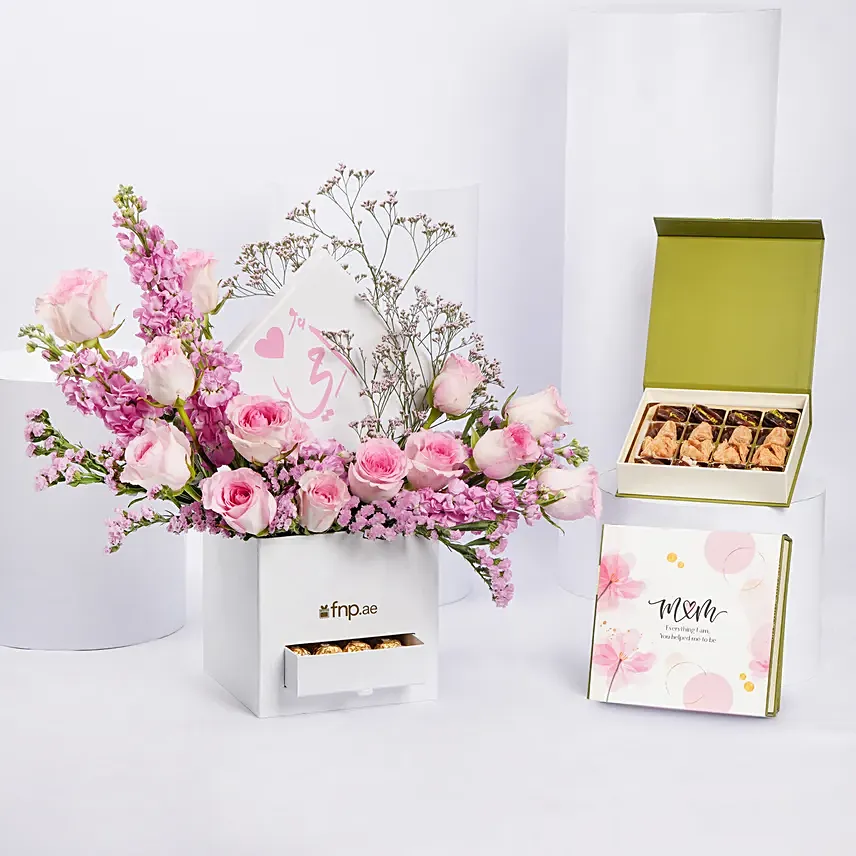 Mama You Are My Paradise And Filled Dates And Baklava: Gifts Combos 
