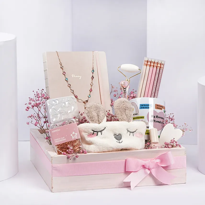 Beautiful You Pink Hamper: Personal Care Products