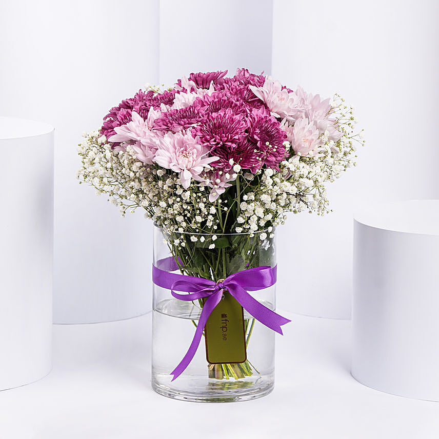 Chrysthemum Flowers Arrangement: Purple Flowers