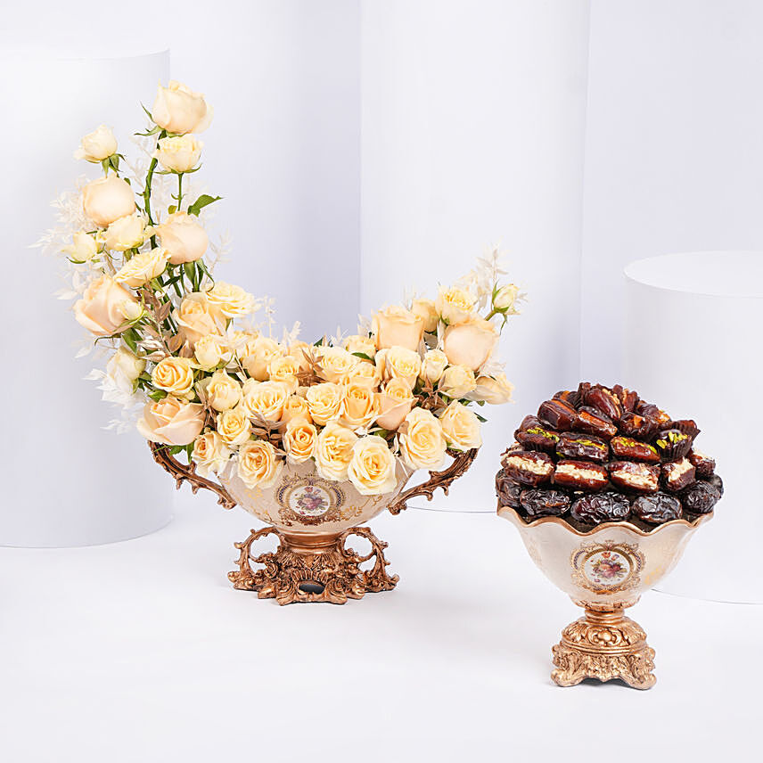 Crescent Moon Roses with Stuffed Dates: Gifts Combos 