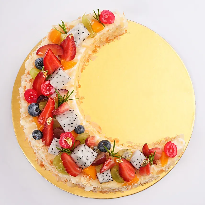 Cresecent Moon Fruit Cake: Fresh Fruit Cakes