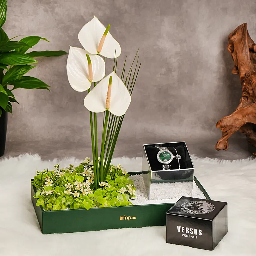 Versus Versace watch & Bracelet and Serenity Florals: 