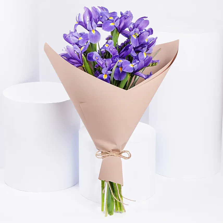 February Birthday Iris Flowers Bouquet: Gifts for Brother