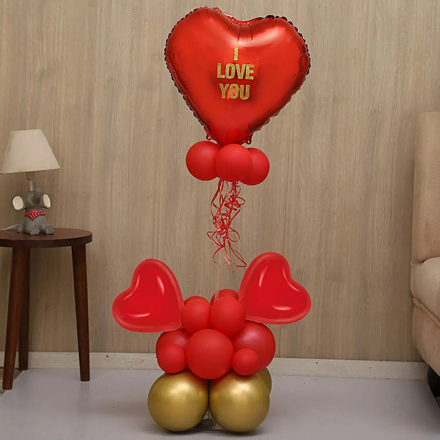 Love Heart Balloon Bunch: Helium Balloons Delivery