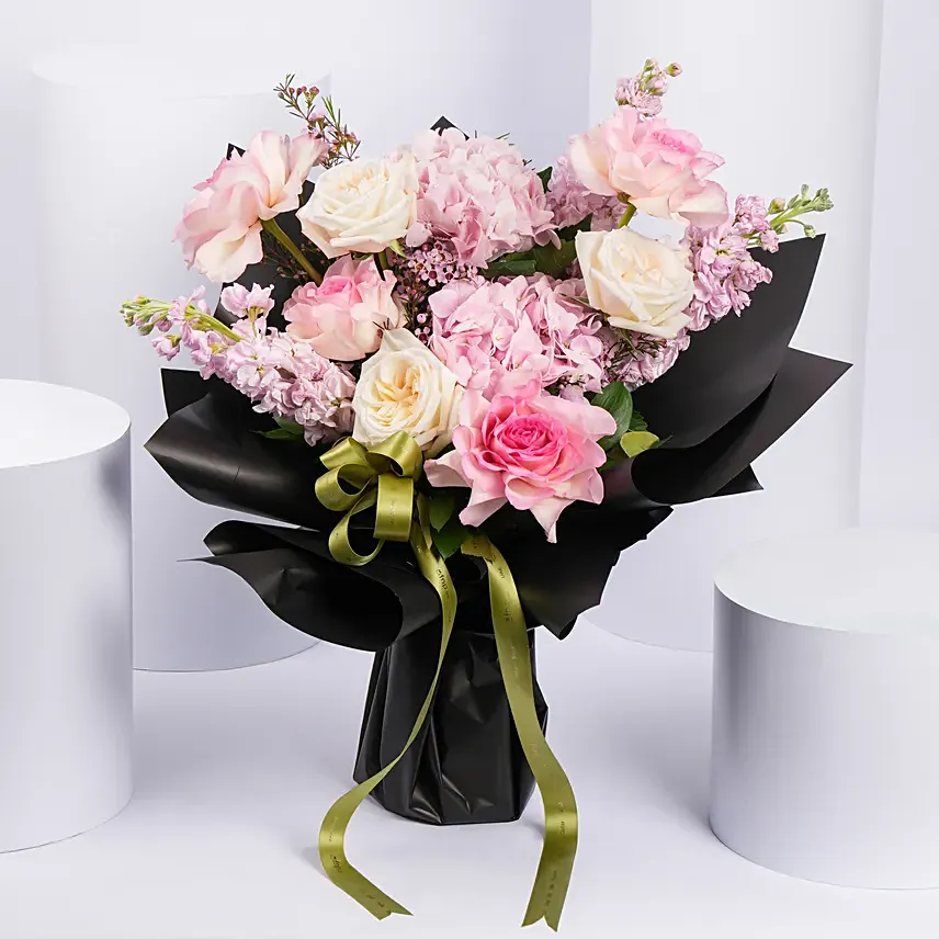 Moods Of Pink Flowers Bouquet: Flower Delivery Ajman
