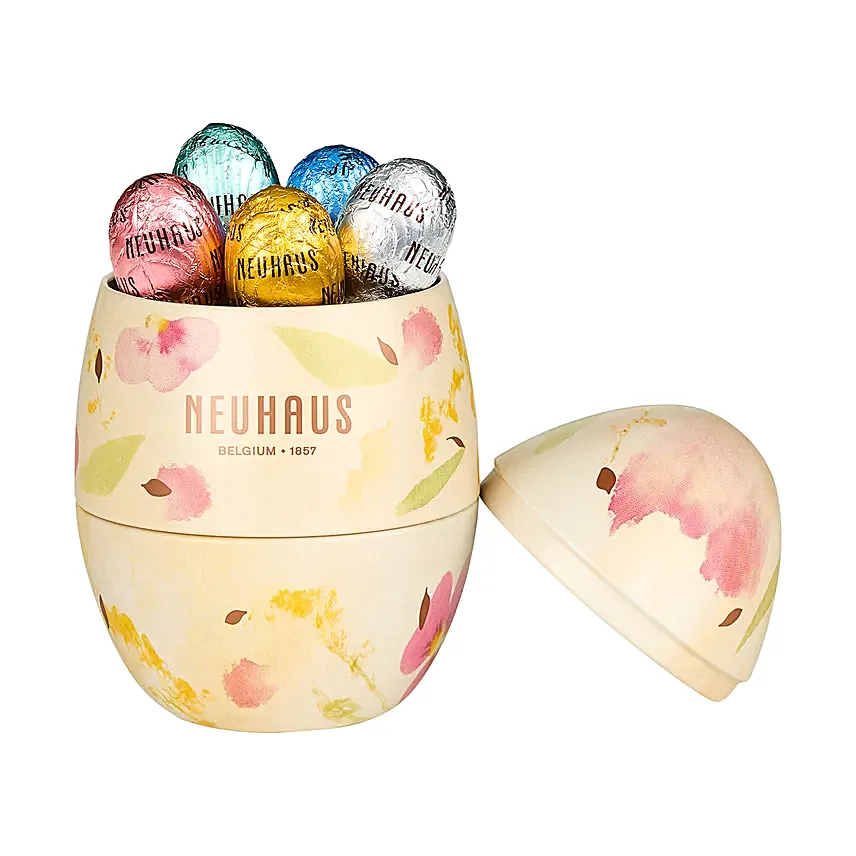 Neuhaus Metal Easter Egg 18 Chocolates: شوكولاته عيد الفصح