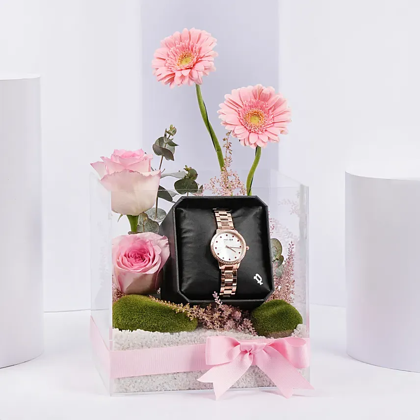 Police Watch And Floral For Her: Accessories