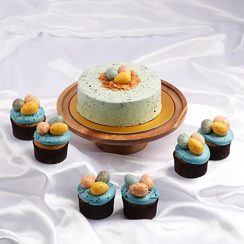 Delicious Easter Chocolate Cake With Cupcakes: Easter Cakes