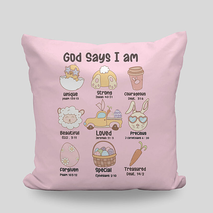 Easter Fun Pink Cushion: 