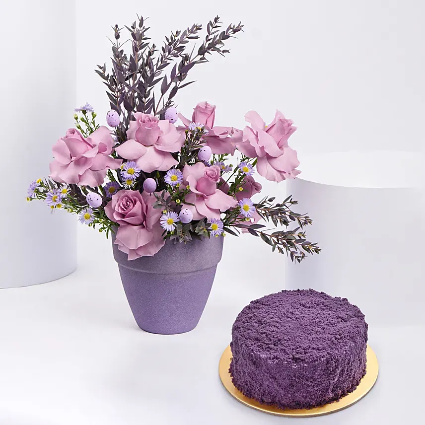Happy Easter Sending You Lot Of Love And Ube Cake: Easter Flower Delivery