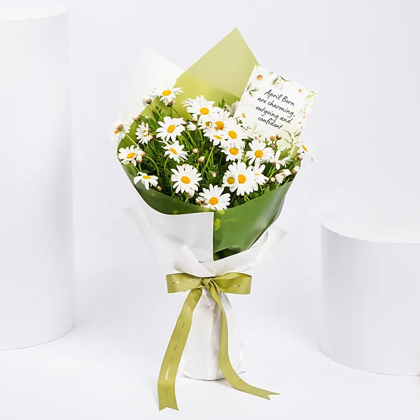 April Birthday Daisy Bouquet: Flower Shop