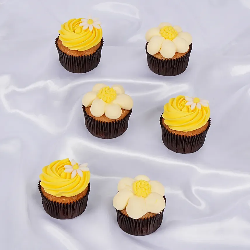 Daisy Theme Best Wishes Vanilla Cupcakes: Birthday Gift Ideas