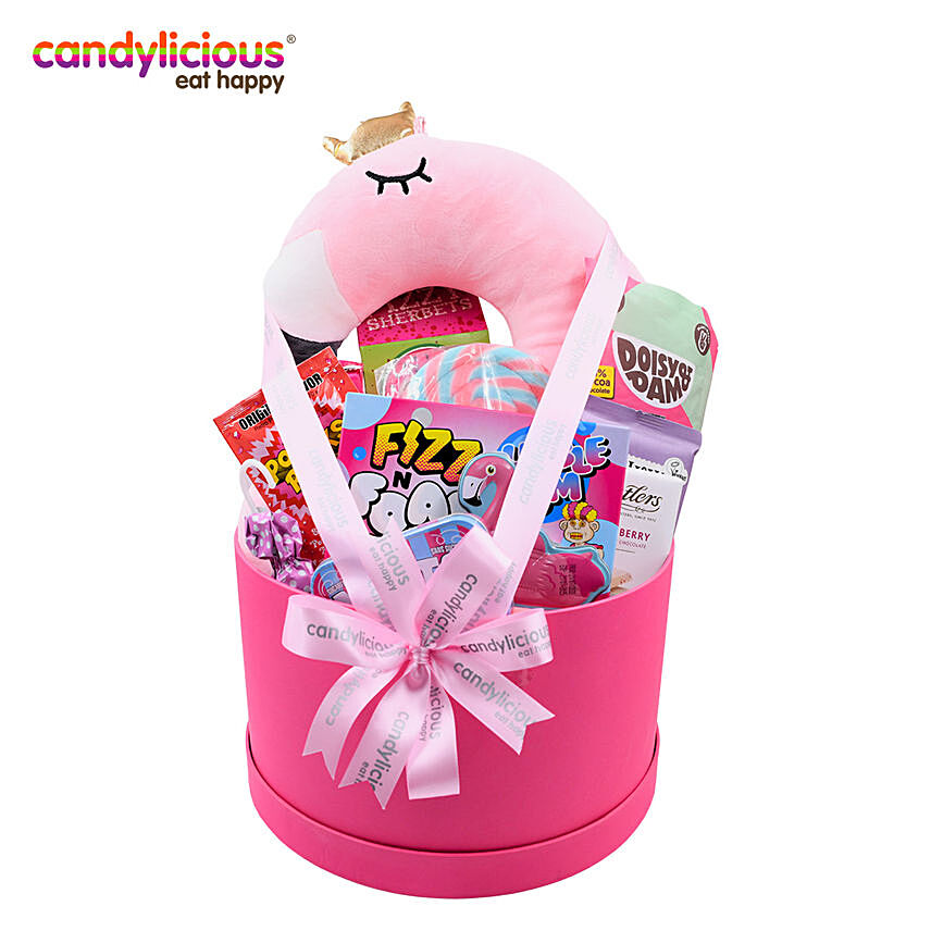 Candylicious Flamigo Pink Gift Box: Amazing Birthday Gifts to Sharjah