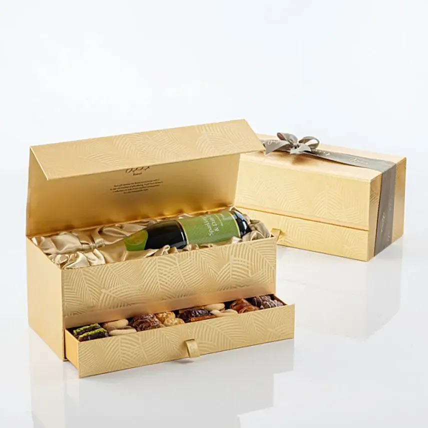 Bateel Gold Palm Sparkling Gift Set: 