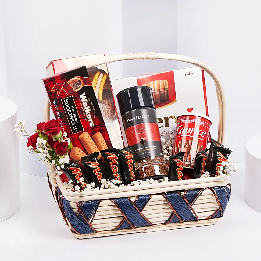 Coffee and Tummy Delight Hamper: Gift Hampers 