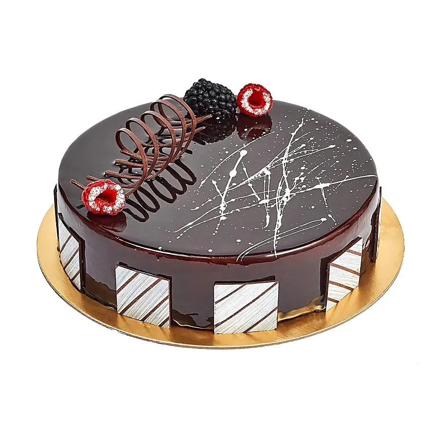 Eggless Chocolate Truffle Birthday Cake: Anniversary Eggless Cakes