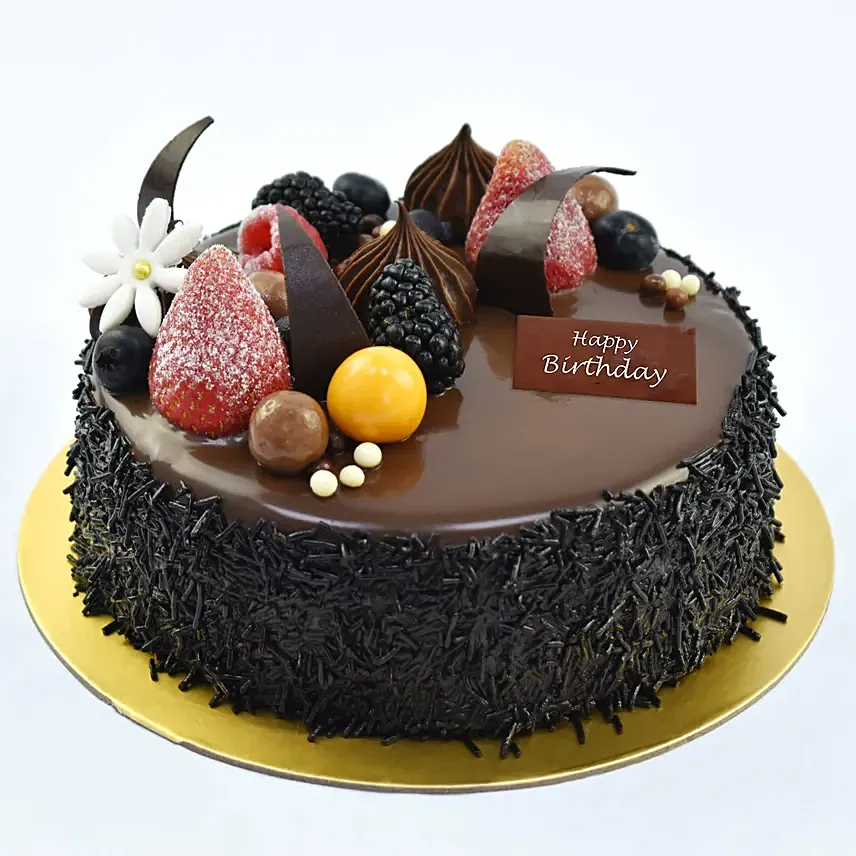 Fudge Cake For Birthday: Birthday Cakes to Abu Dhabi