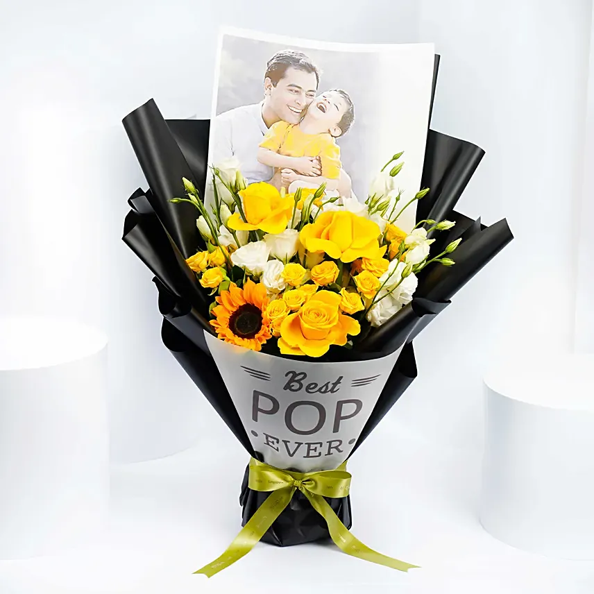 Personalised Flower Bouquet For Father: Father's Day Flowers