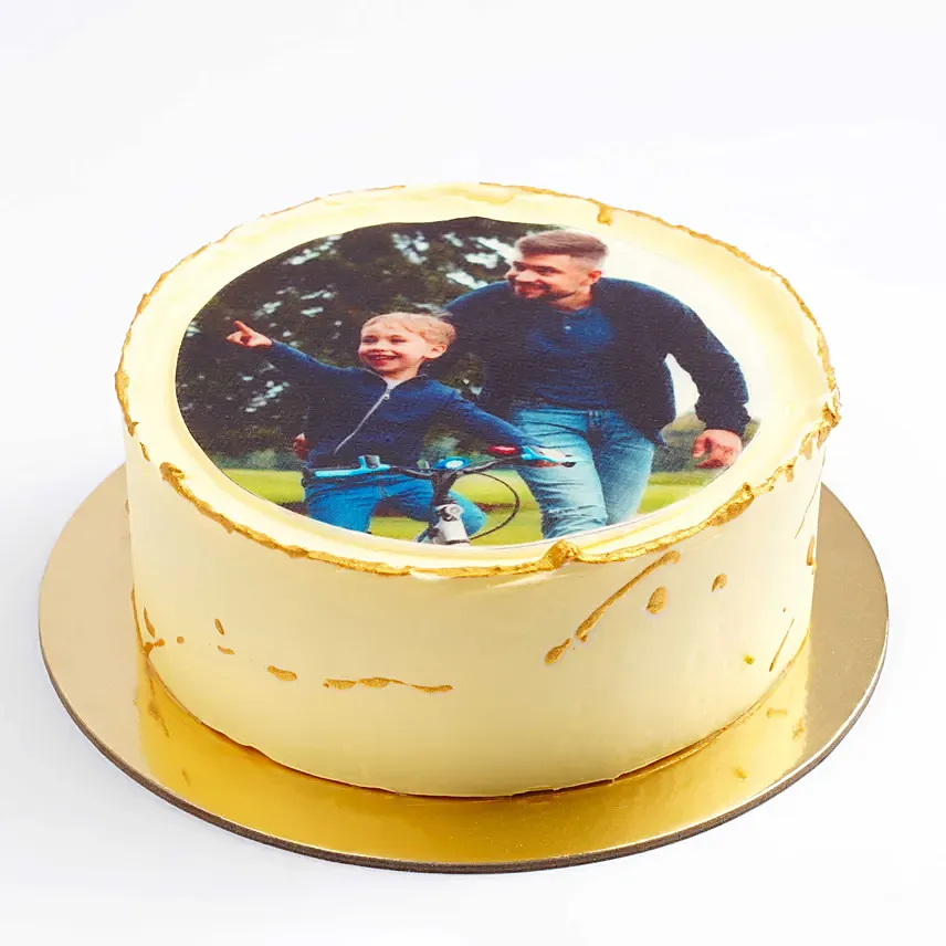 Delicious Chocolate Photo Cake For Dad: Cakes for Father