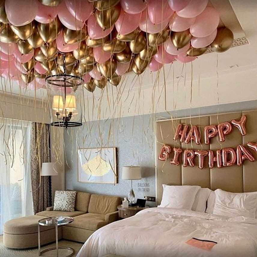 Birthday Decoration Pink and Gold Balloons: Experiential Gifts