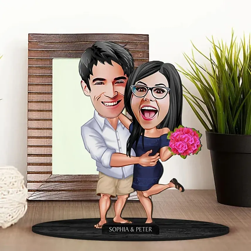 Vacation Caricature Gift for Couple: Personalised Caricatures