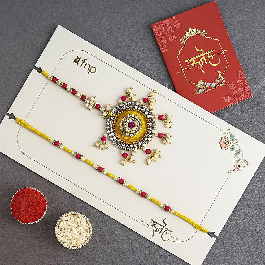 Bhaiya Bhabhi Beads Rakhi set: 