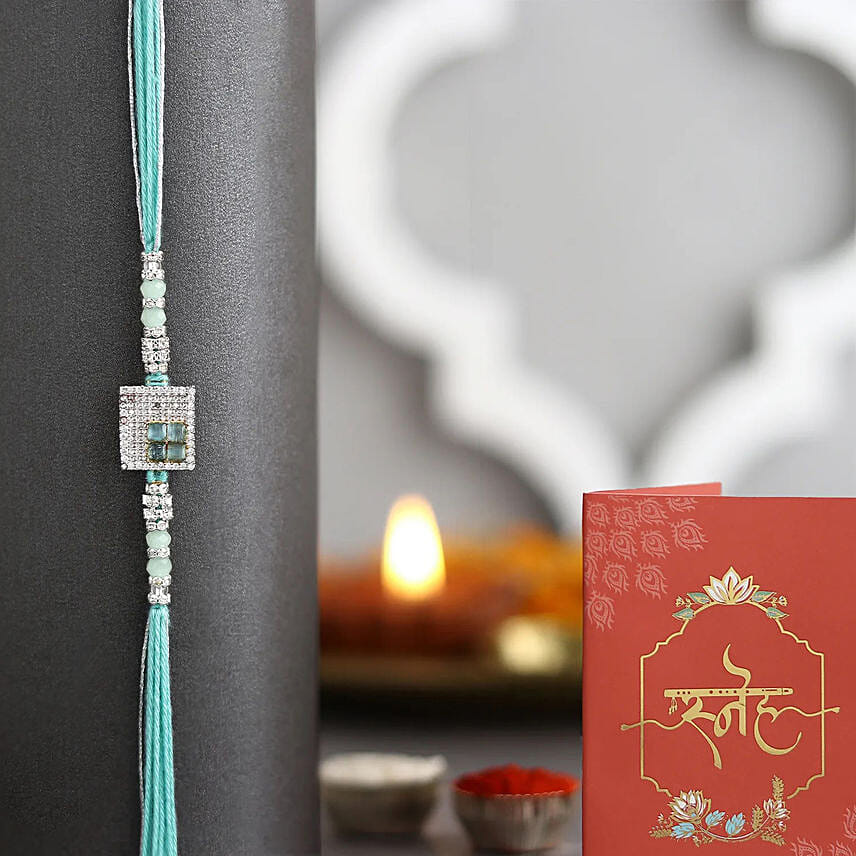 Imperial American Diamond Rakhi: Fancy Rakhi 