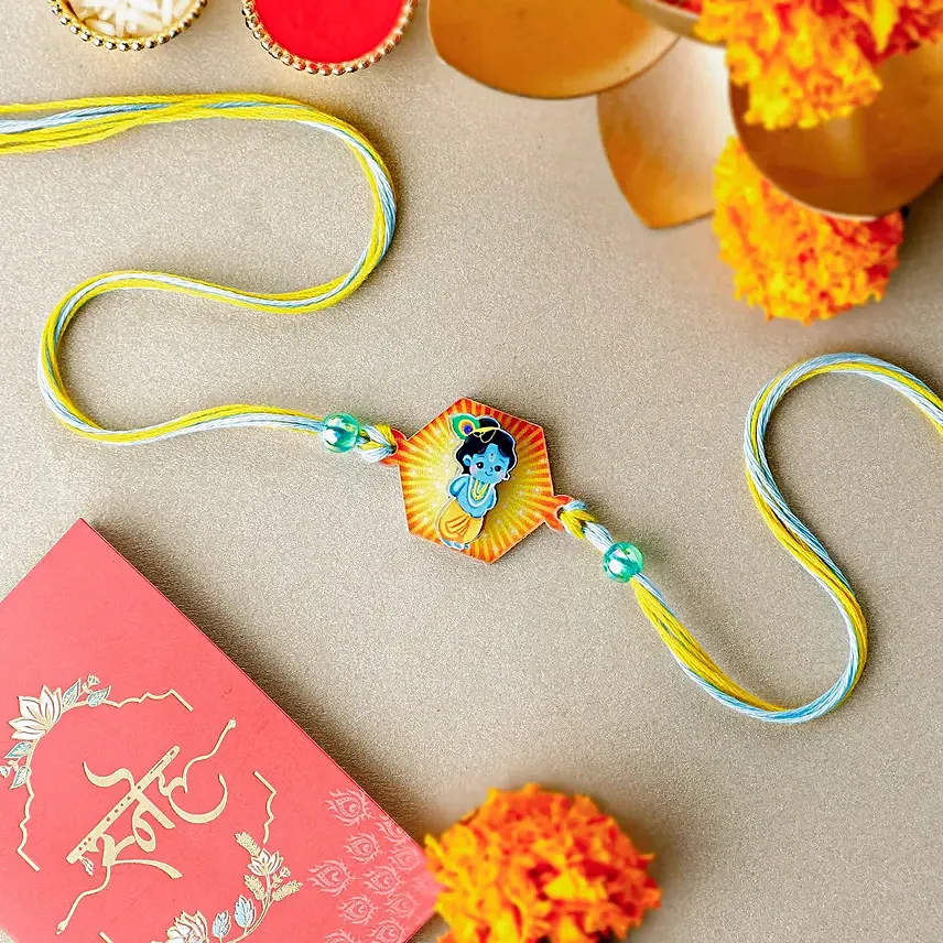 Enchanting Love in 3D Krishna Rakhi: Kids Rakhi