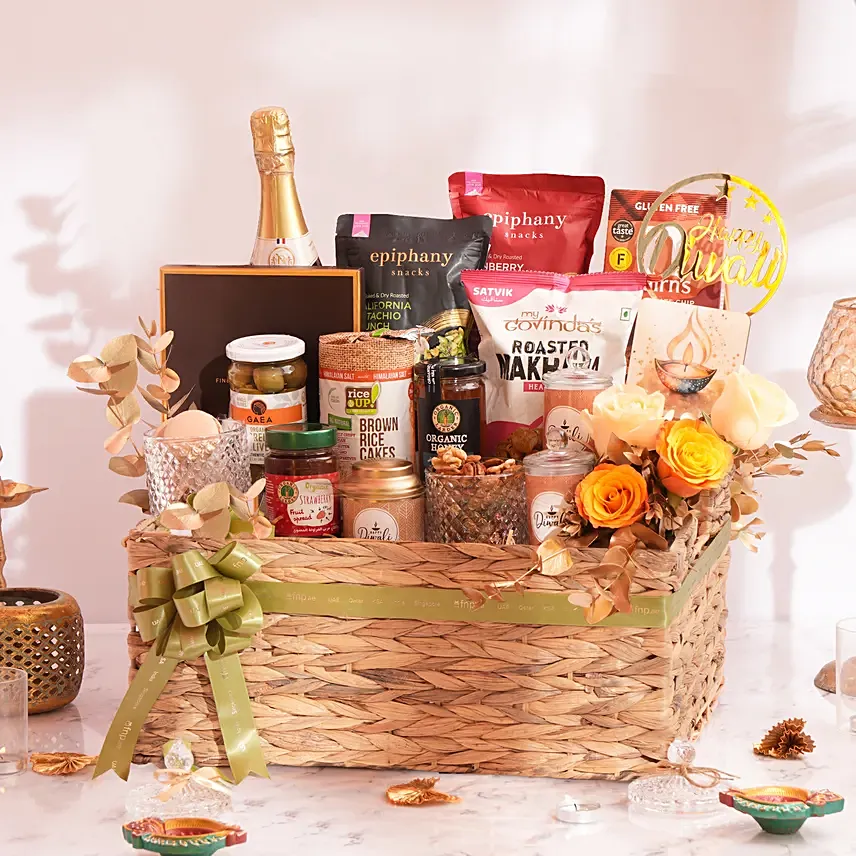 Diwali Grandeur Gift Basket: Diwali Gift Hampers