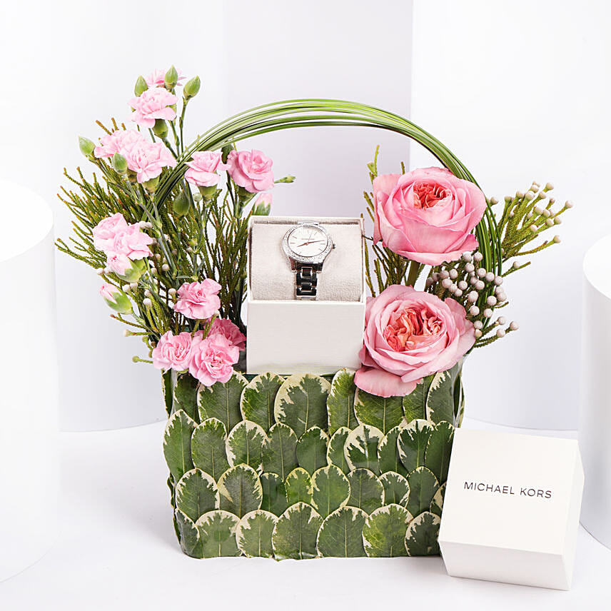 Michael Kors Mop Watch Gift Tray For Her: Michael Kors Watches