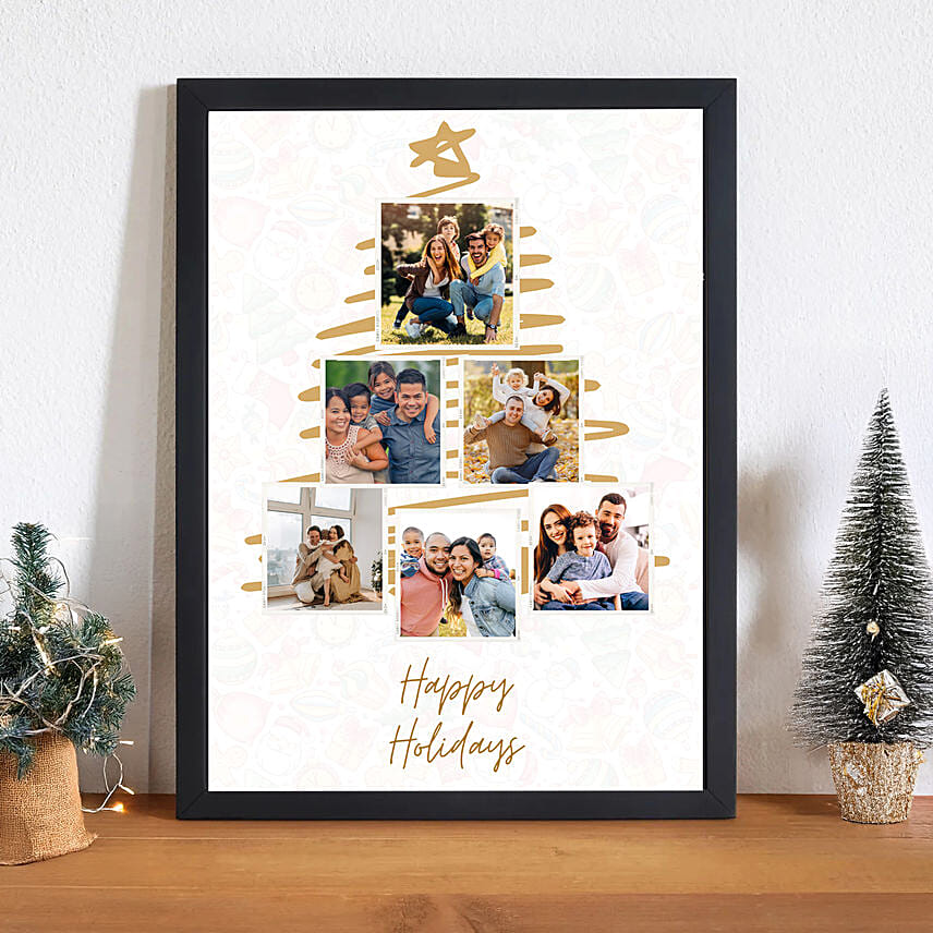 Happy Holidays Frame: Personalised Photo Frames