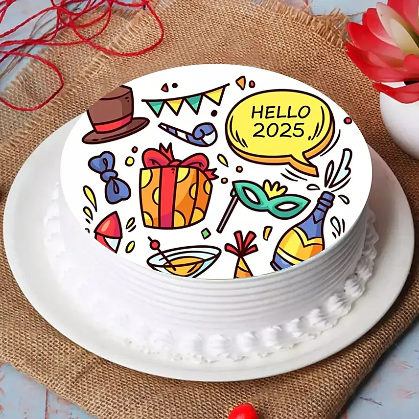 Hello 2025 Party Cake: New Year Cakes