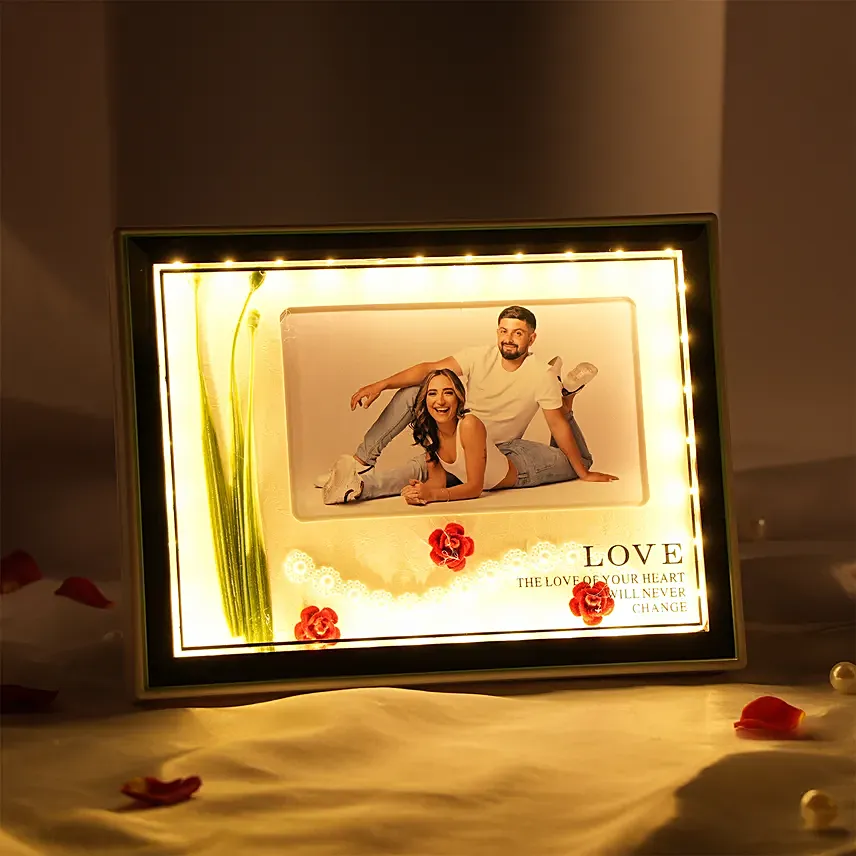  Led Photo Frame: Personalised Valentines Day Gifts   