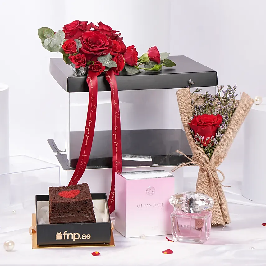 كومبو عيد الحب | ورد وعطر وكيك: دببة ألعاب أطفال