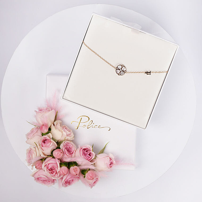 Mother of Pearl Floral Bracelet For Her: 