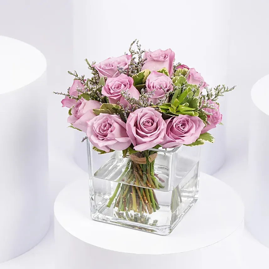 Vase Of Royal Purple Rose: Mother's Day Gifts