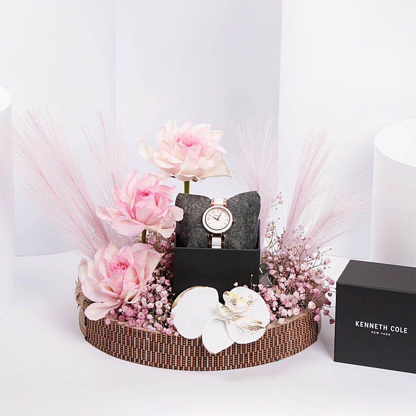 Kenneth Cole Watch For Her With Floral Arrangement: 