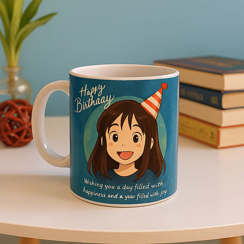 Personalised Ghibli Birthday Cup Mug: Birthday Personalised Gifts