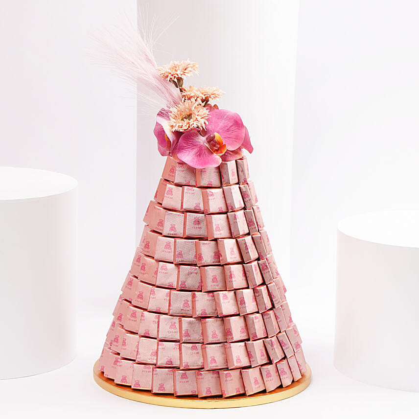 Blush Blossom Baby Girl Arrangement: New Born Baby Gifts