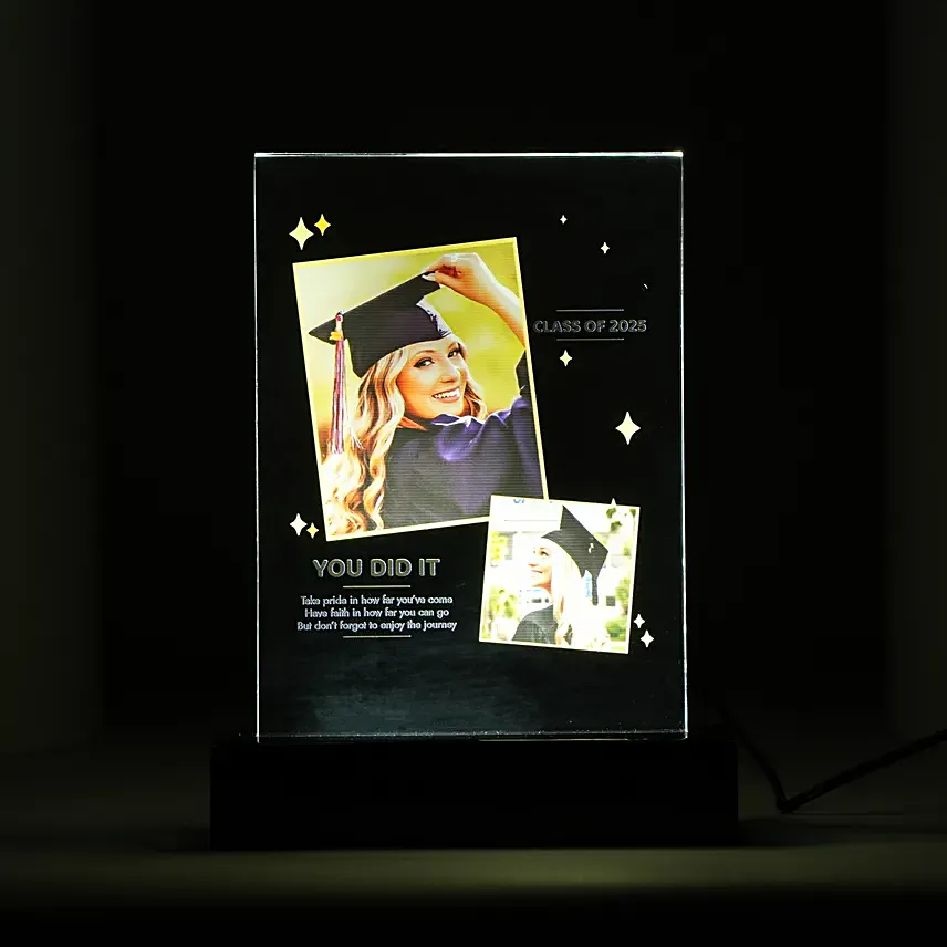 Proud Graduate Glow Frame: Graduation Gifts