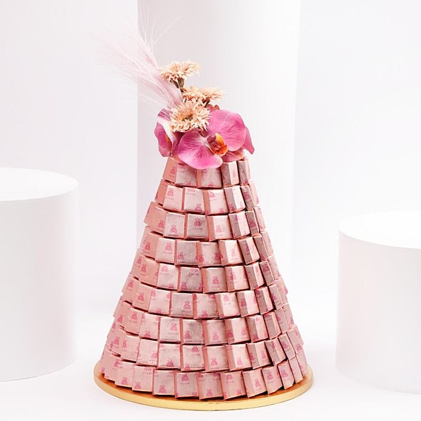 Blush Blossom Baby Girl Arrangement: New Born Baby Gifts