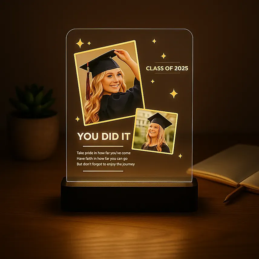Proud Graduate Glow Frame: Graduation Gifts